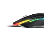 Mouse gaming Dareu EM925 Pro cu fir, RGB, 12000 DPI, 7 Butoane, Lungime cablu 1.8m, Negru, Dareu