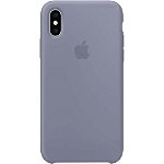 Husa de protectie Apple pentru iPhone XS, Silicon, Lavender Gray