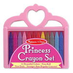 Set creioane colorate triunghiulare Princess Melissa and Doug 12 buc, 