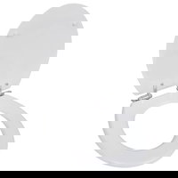 vidaXL Capac WC cu inchidere silentioasa alb MDF design simplu