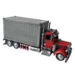 Macheta camion retro metal gri rosu 36 cm x 13 cm x 16 cm, Decorer