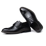 Pantofi moderni pentru barbati, din piele ecologica, stil Oxford, cu ?ireturi, pantofi business, Neer