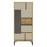 Corp biblioteca, Locelso, AR4, 72x163.3x25 cm, Maro / Antracit, Locelso