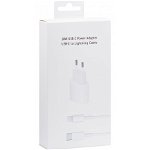 Incarcator Retea cu cablu USB Type C - Lightning pentru Apple iPhone 11/12/13/14 / iPad, 20W, 1 X USB Type-C, 2m, Blister, Oem