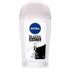 Deodorant stick NIVEA Black&White 72h Clear, pentru femei, 50 ml
