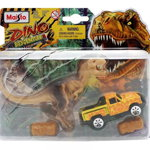 Set masinuta si figurina dinozaur Maisto, Dino Adventure, Verde, Maisto