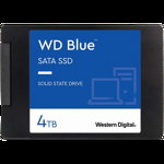 SSD WD Blue 4TB SATA, 2.5", 7mm, Read/Write: 560/520 MBps, IOPS 87K/83K, TBW: 600, Western Digital