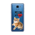 Protectie Spate Lemontti Art Meow With Love LEMHSPJ618MLV pentru Samsung Galaxy J6 2018 (Multicolor), Lemontti