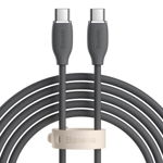 Cablu de date rapid BASEUS Jelly USB-C la USB-C 100W 480Mbps flash charging 2m (negru) CAGD030101, BASEUS