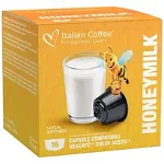 Set 64 capsule Lapte cu miere compatibile Nescafe Dolce Gusto, Italian Coffee