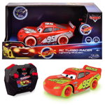 Masinuta Jada Toys RC - Disney Cars Turbo Fulger Mcqueen, Glow Racer 1:32