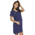 Camasa alaptat, Formommy, Little Stars, Din bumbac, Cu capse Masura Blue, Bleumarin, L