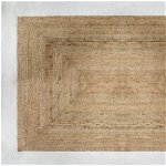 Covor Atmosphera Createur D'Interieur, iuta vegetala/bumbac, alb, 120 x 170 cm