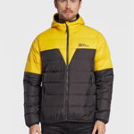 Jack Wolfskin, Geaca cu puf, pentru drumetii Tundra, Rosu, Gri antracit, M