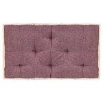 Perna cu franjuri pentru canapea din paleti, vidaXL, Bumbac, 73 x 40 x 7 cm, Rosu