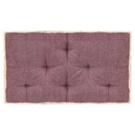 Perna cu franjuri pentru canapea din paleti, vidaXL, Bumbac, 73 x 40 x 7 cm, Rosu