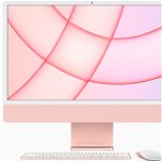 Sistem Desktop PC iMac 24" (2021) cu procesor Apple M1, 24", Retina 4.5K, 16GB, 256GB SSD, 8-core GPU, Pink, INT KB, Magic Keyboard + Mouse