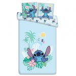 Lenjerie de pat Disney Lilo and Stitch Aloha, 2 Fete, 2 Piese, 140Ã 200cm, 70Ã 90 cm, 52% Poliester + 48% Bumbac