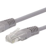 Cablu de retea UTP CAT5e RJ45 (8P8C) tata - RJ45 (8P8C) tata 10.0 m gri