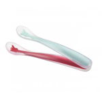 Sophie La Girafe Vulli Silicone Spoons linguriță pentru copii Red/ Blue 4m+ 2 buc, Sophie La Girafe