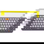 BASEUS Tastatura Baseus K01A, wireless 2.4 GHz + Bluetooth 3.0-5.0, conectare 3 dispozitive simultan, Gri, B00955504833-00 - 6932172632960, BASEUS