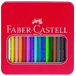 Creioane 16 Culori Jumbo Grip cutie metal Faber-Castell 0