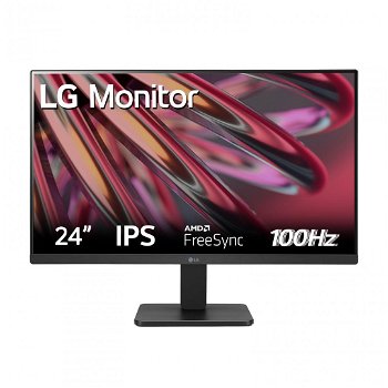 MONITOR LG 24MR400-B.AEUQ 23.8 inch, Panel Type: IPS, Resolution: 1920x1080, Aspect Ratio: 16:9, Refresh Rate:100Hz, Response time GtG: 5ms, Brightness: 250 cd/m², Contrast (static): 1300:1, Viewing angle: 178°(H)/178°(V), Color Gamut (NTSC/, LG