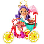 Set de joacă Danessa Deer EnchanTimals - Tricicleta cu doua locuri, Mattel