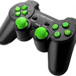 Controller Esperanza EGG106G cu vibratii PC / PS2 / PS3, Negru-Verde, Esperanza