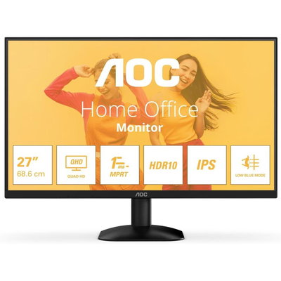 Monitor AOC 27" IPS 4ms QHD (2560x1440) HDMI DisplayPort negru