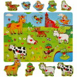 Blocuri de lemn ferma puzzle , IMK