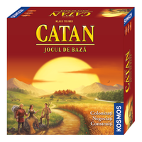 Joc de Societate CATAN - Jocul de baza, idealSTORE Include 19 Regiuni Hexagonale, 6 Margini, 18 Jetoane Numerotate, Figurina Hot, 2 Zaruri, Regulament, Suporturi pentru Carti, Cutiute pentru Figurine, Cartir de Dezvoltare, Resurse, Speciale, Costuri de Co