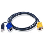 ATEN Cablu prelungire KVM (HD15-SVGA, PS/2, PS/2, Audio) - 1.8m, ATEN