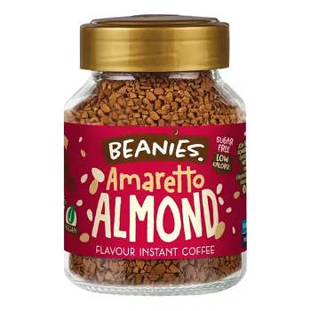Cafea Instant cu Aromă de Migdale - Amaretto Almond, 50g | Beanies, Beanies