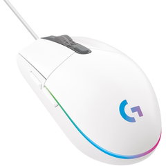MOUSE LOGITECH - gaming and G102 LIGHTSYNC and cu fir optic USB 8000 dpi 6/1 iluminare butoane programabile alb and 910-005824 and