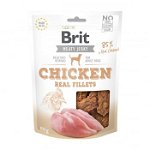 BRIT Jerky Chicken Fillets, recompense câini, File deshidratat Pui, 200g, Brit