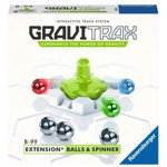 Gravitrax Balls & Spinner, Titirez, Set de Accesorii, Ravensburger