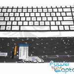 Tastatura HP Spectre X360 15 AP Argintie iluminata backlit, HP