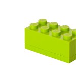 Mini cutie depozitare LEGO 2x4 verde deschis