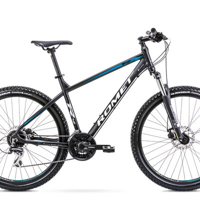 Bicicleta de Munte pentru barbati Romet Rambler R7.2 Negru/Turcoaz/Argintiu 2022, Romet