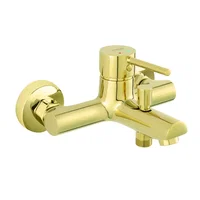 Baterie cada dus Ferro Fiesta auriu lucios monocomanda, Ferro