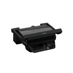 Gratar electric Tefal OptiGrill GC7P0810, 2000 W, 3 programe automate, placi tip grill antiaderente 30 x 20 cm, maner termorezistent, tava colectare grasimi, negru