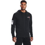 Under Armour, Hanorac cu fermoar pentru baschet Baseline, Alb/Negru