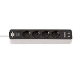 Ecolor 4x Power 2x USB - 1.5m - white, Brennenstuhl