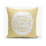 Față de pernă Minimalist Cushion Covers Home Sweet Home, 45 x 45 cm, galben, Minimalist Cushion Covers