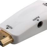 
Adaptor HDMI Tata - VGA Mama si 3.5mm Jack Tata, Goobay
