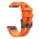 Bratara smartwatch Loomax, compatibila ceas Garmin, 22 mm, din silicon, orange, Loomax
