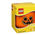 Cutie depozitare LEGO cap minifigurina Pumpkin, marimea L