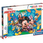 Puzzle Clementoni Disney Mickey Mouse si prietenii sai, 104 piese, Clementoni