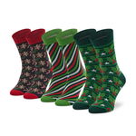 Rainbow Socks Set de 3 perechi de șosete medii unisex Xmas Socks Box Stripes Pak 3 Verde, Rainbow Socks